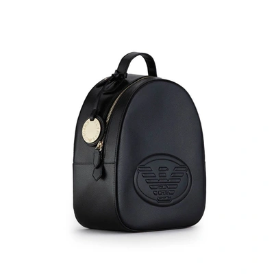 Shop Emporio Armani Women's Black Leather Backpack