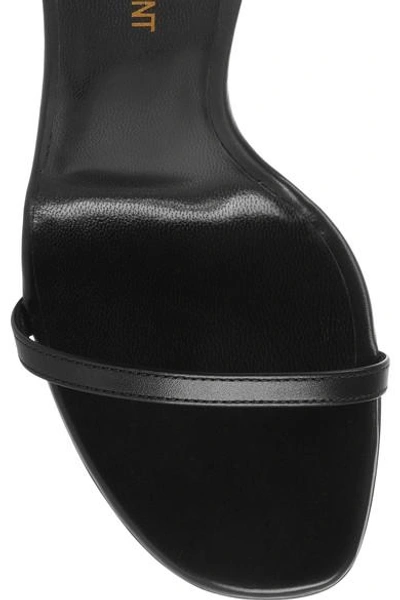 Shop Saint Laurent Jane Leather Sandals In Black