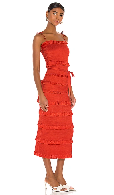 Shop V. Chapman Lily Dress In Red Clay