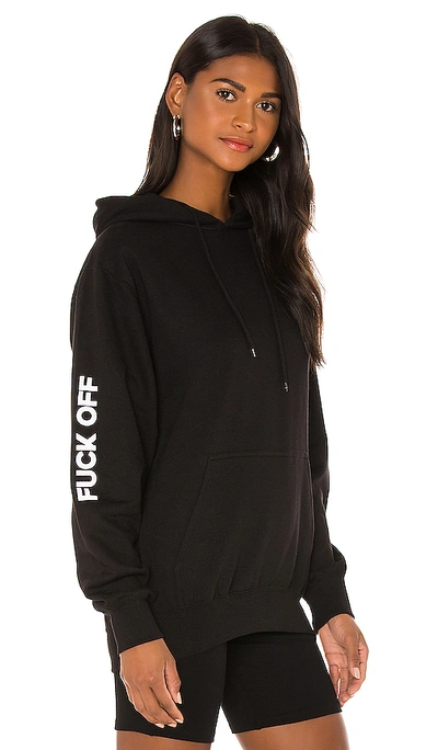 Shop Departure Fuck Off Oversized Hoodie In Black