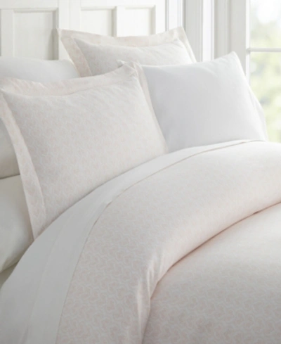 Shop Ienjoy Home Lucid Dreams Patterned Duvet Cover Set By The Home Collection, King/cal King In Classic Pink