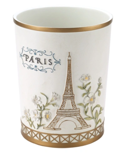 Shop Avanti Paris Botanique Hand Painted Resin Wastebasket In Ivory