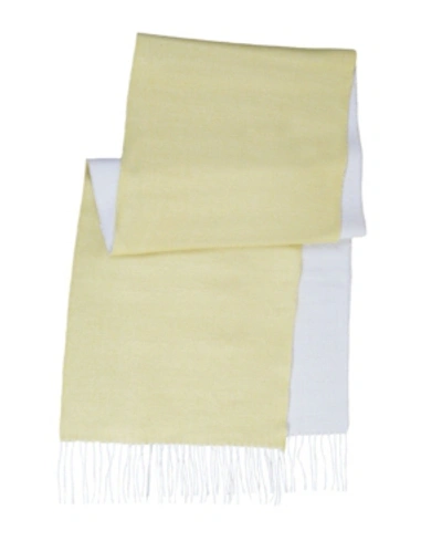 Shop Simply Natural Women's Alpaca-wool Double Face Reversible Scarf In Yellow
