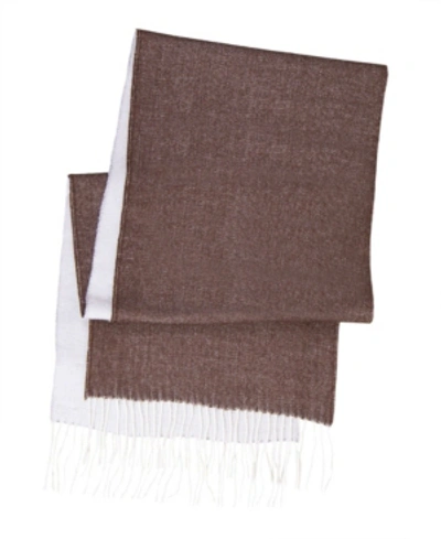 Simply Natural Women's Alpaca-wool Double Face Reversible Scarf In Brown