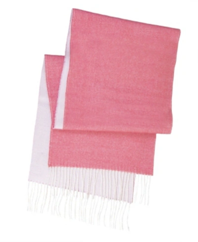 Shop Simply Natural Women's Alpaca-wool Double Face Reversible Scarf In Salmon