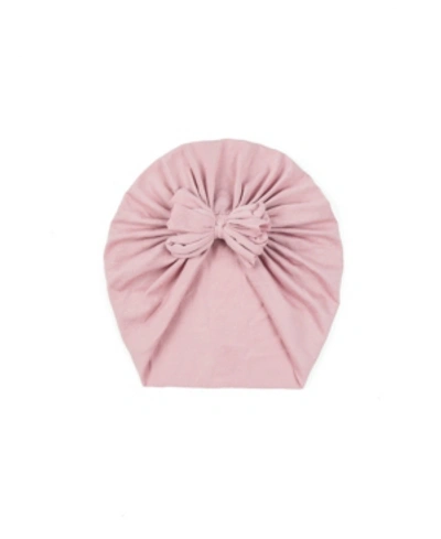 Shop Sweet Peas Baby Girls Bow Turban In Dusty Pink