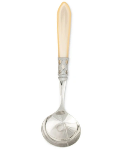 Vietri Aladdin Brilliant Aqua Sauce Ladle In Ivory
