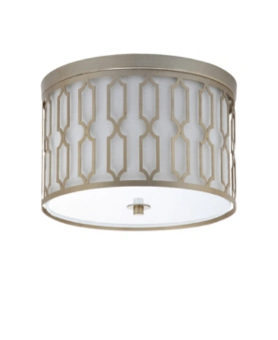 Jonathan Y Link 2-light Metal Led Flush Mount In Gold