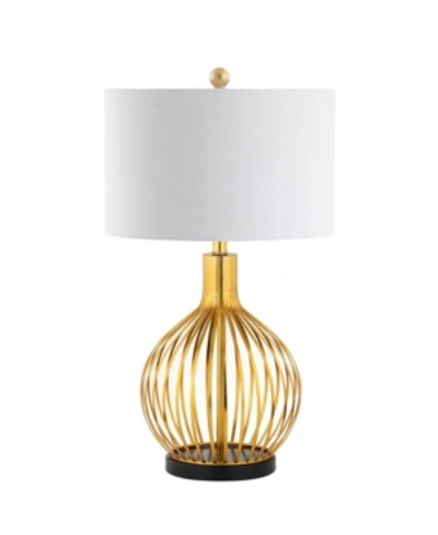 Shop Jonathan Y Baird Led Metal Table Lamp In Gold