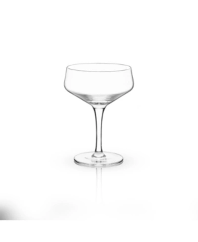 Shop Viski Raye Angled Crystal Coupe Glasses Set Of 2, 7 oz In Clear