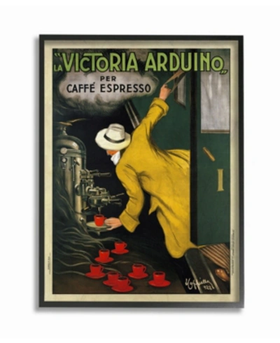 Shop Stupell Industries Home Decor Collection La Victoria Arduino Cafe Espresso Vintage-like Inspired Poster Framed Giclee A In Multi
