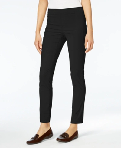 Shop Karen Scott Petite Corduroy Pull-on Pants, Created For Macy's In Deep Black