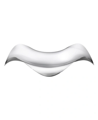 Shop Georg Jensen Cobra Oval Tray In Silver-tone