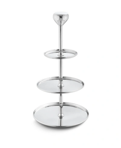 Shop Georg Jensen Alfredo Etagere In Silver-tone