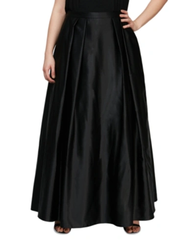 Shop Alex Evenings Plus Size Satin Ball Gown Skirt In Black