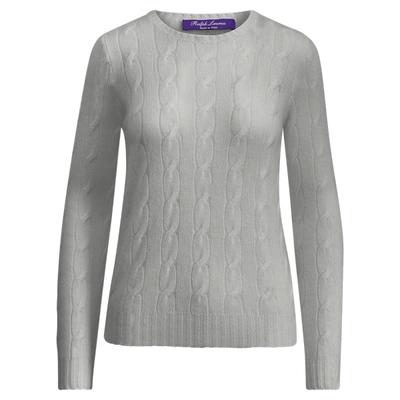 Shop Ralph Lauren Cable-knit Cashmere Sweater In Lux Light Grey Melange