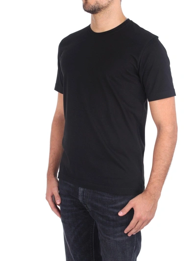 Shop Aspesi Men's Black Cotton T-shirt