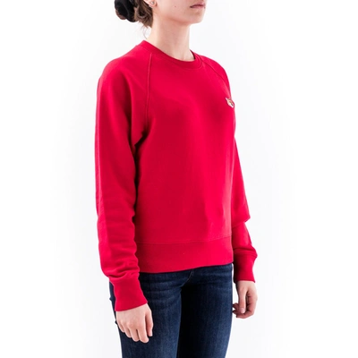 Shop Maison Kitsuné Women's Red Cotton Sweatshirt