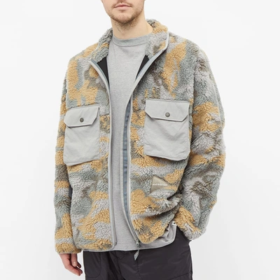 Shop And Wander Jacquard Boa Jacket In Grey