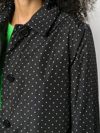 Shop Aspesi Polka-dot Single-breasted Coat In Black