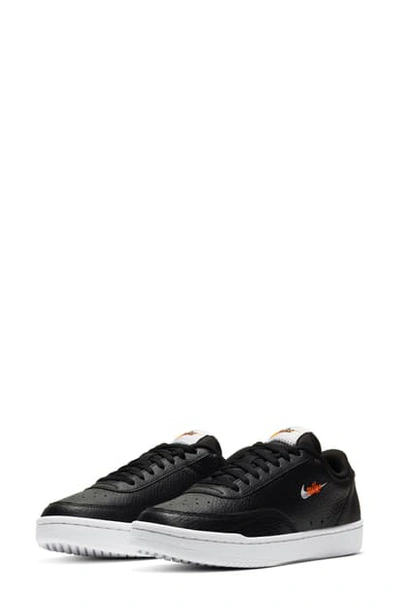 Shop Nike Court Vintage Premium Sneaker In Black/ White/ Total Orange