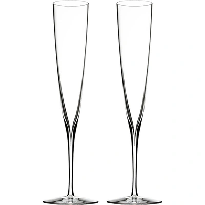 Waterford Elegance Set Of 2 Fine Crystal Champagne Flutes