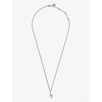 Shop Claudie Pierlot Flash Diamanté-embellished Gold-toned Necklace In Or