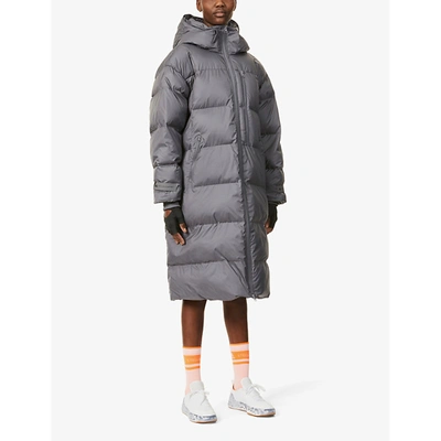 Shop Adidas By Stella Mccartney Quilted Padded Recycled-polyester Puffer Jacket In Granite