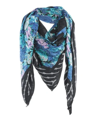 Shop Balenciaga Square Scarf In Blue