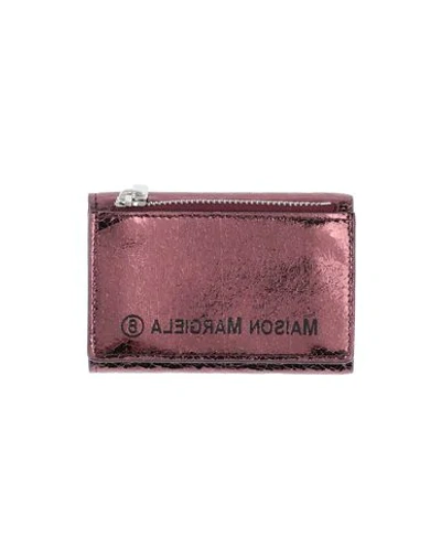 Shop Mm6 Maison Margiela Wallets In Garnet