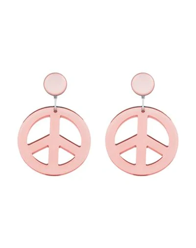 Shop Moschino Earrings In Pink