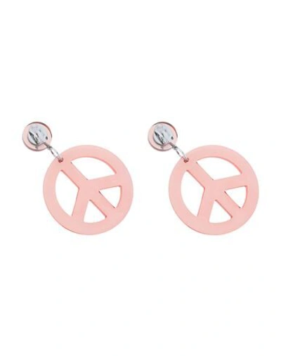 Shop Moschino Earrings In Pink