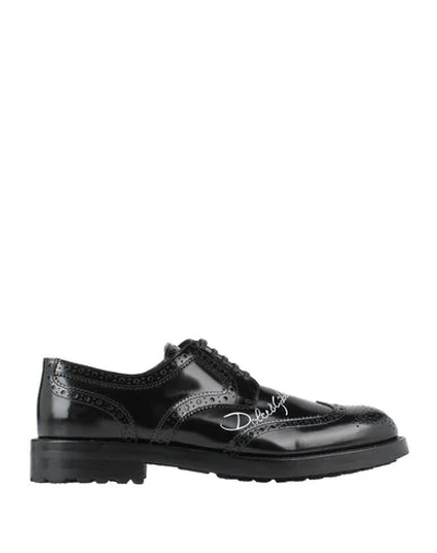 Shop Dolce & Gabbana Lace-up Shoes In Black