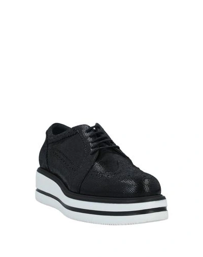 Hogan Lace-up Shoes In Black