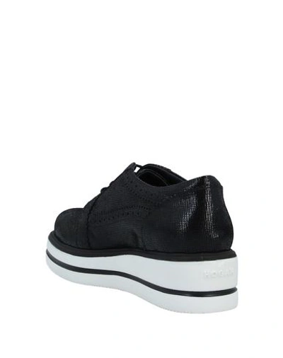 Hogan Lace-up Shoes In Black