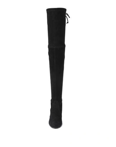 Stuart Weitzman Womens Black Tieland Suede Over-the-knee Boots In Black