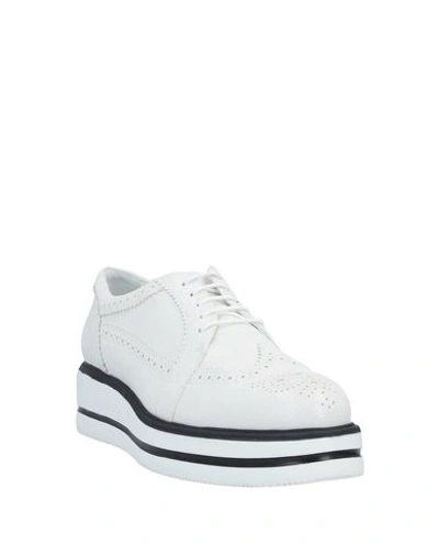 Hogan Lace-up Shoes In White