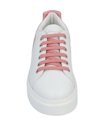 Shop Ferragamo Woman Sneakers White Size 6 Calfskin
