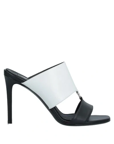 Shop Balmain Woman Sandals Black Size 7.5 Soft Leather