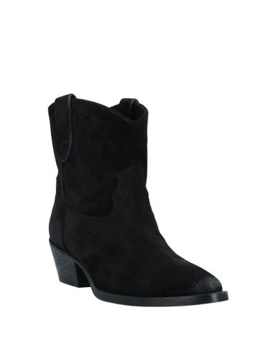 Shop Saint Laurent Woman Ankle Boots Black Size 9.5 Soft Leather