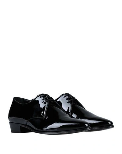 Shop Celine Laced Shoes In Black