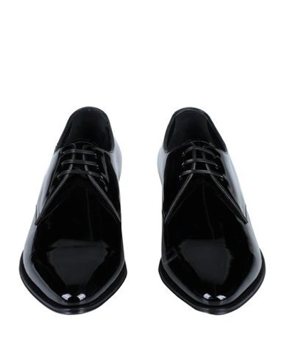 Shop Celine Laced Shoes In Black