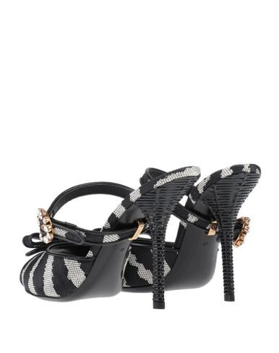 Shop Dolce & Gabbana Woman Sandals Black Size 6 Textile Fibers, Soft Leather