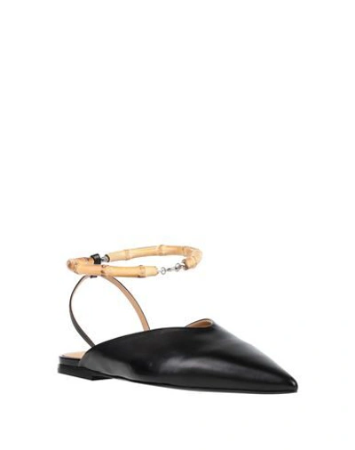 Jil Sander Ballet Flats In Black