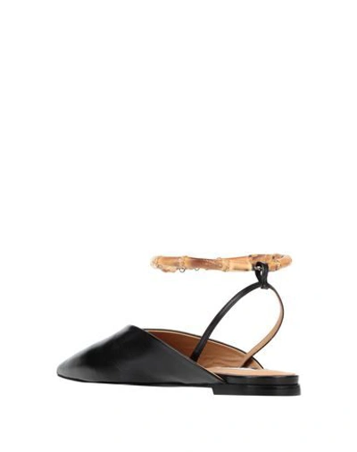 Jil Sander Ballet Flats In Black
