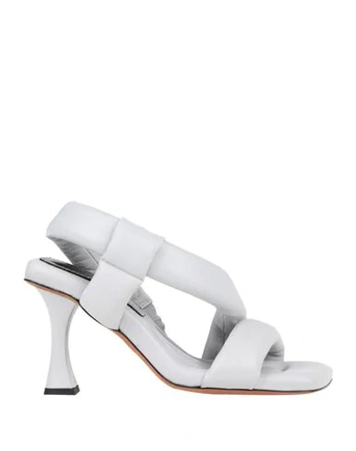 Shop Proenza Schouler Sandals In Light Grey