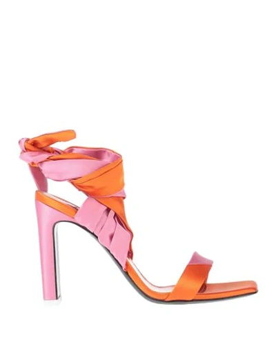 Shop Attico Sandals In Orange