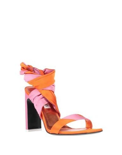 Shop Attico Sandals In Orange
