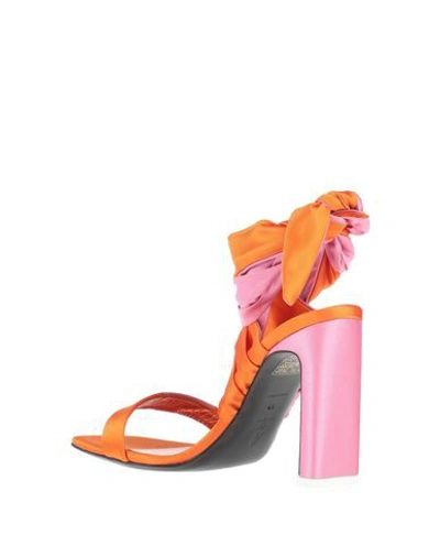 Shop Attico Sandals In Orange