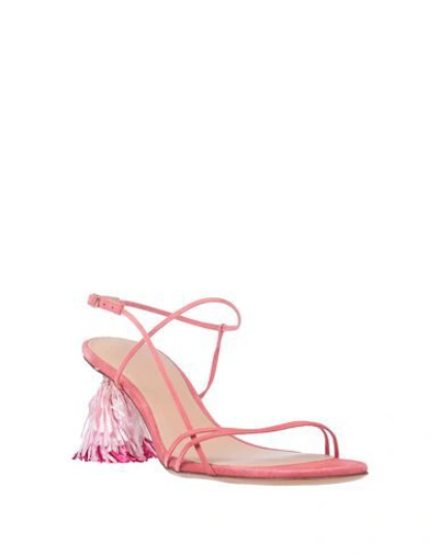 Shop Jacquemus Sandals In Pastel Pink